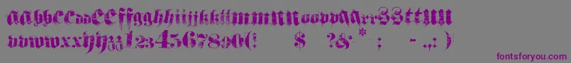 Hardcorium-Schriftart – Violette Schriften auf grauem Hintergrund