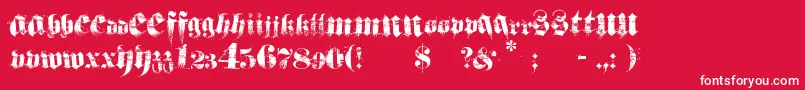 Hardcorium Font – White Fonts on Red Background