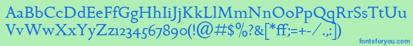 More about GoldenCockerelItcRoman Font GoldenCockerelItcRoman Font – Blue Fonts on Green Background