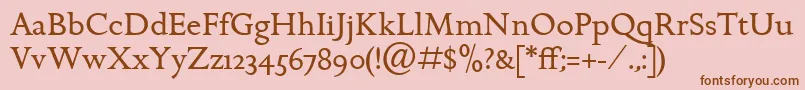 More about GoldenCockerelItcRoman Font GoldenCockerelItcRoman Font – Brown Fonts on Pink Background
