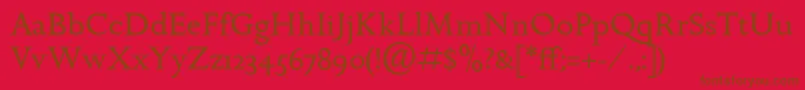 GoldenCockerelItcRoman Font – Brown Fonts on Red Background