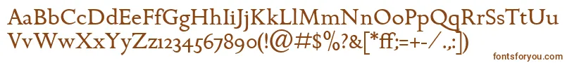 GoldenCockerelItcRoman Font – Brown Fonts on White Background