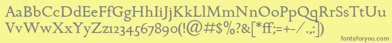 Weitere Informationen zur GoldenCockerelItcRoman-Schriftart GoldenCockerelItcRoman-Schriftart – Graue Schriften auf gelbem Hintergrund