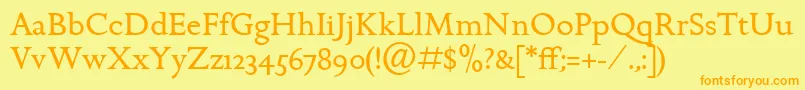 En savoir plus sur la police GoldenCockerelItcRoman Police GoldenCockerelItcRoman – polices orange sur fond jaune