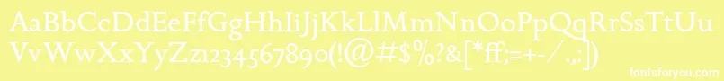 GoldenCockerelItcRoman Font – White Fonts on Yellow Background