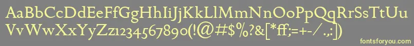 GoldenCockerelItcRoman-fontti – keltaiset fontit harmaalla taustalla