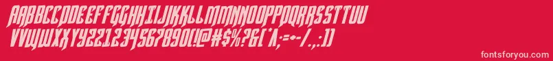 Hawkmoonrotal Font – Pink Fonts on Red Background