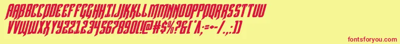 Hawkmoonrotal Font – Red Fonts on Yellow Background