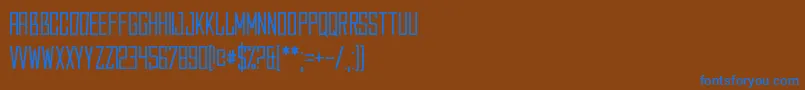 Caperput Font – Blue Fonts on Brown Background
