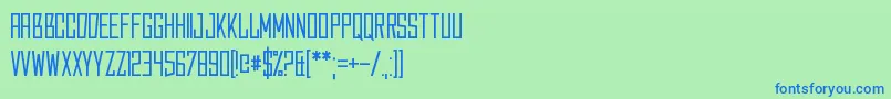 Шрифт Caperput – синие шрифты на зелёном фоне