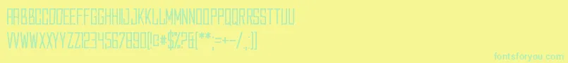 Caperput Font – Green Fonts on Yellow Background