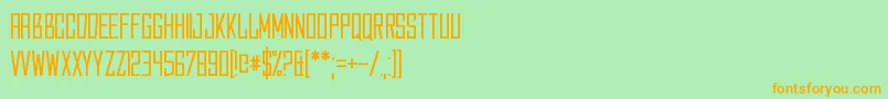 Шрифт Caperput – оранжевые шрифты на зелёном фоне