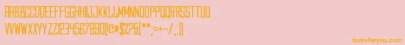 Caperput Font – Orange Fonts on Pink Background