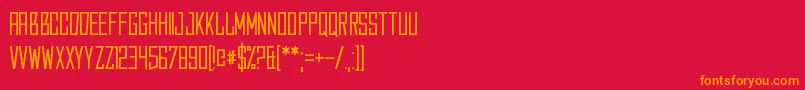 Caperput Font – Orange Fonts on Red Background