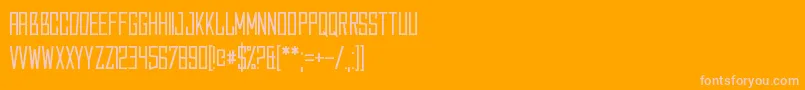 Caperput Font – Pink Fonts on Orange Background