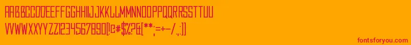 Fonte Caperput – fontes vermelhas em um fundo laranja