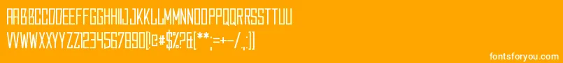 Czcionka Caperput – białe czcionki na pomarańczowym tle