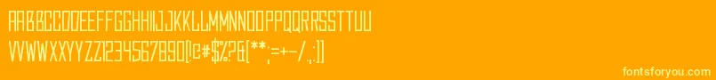 Czcionka Caperput – żółte czcionki na pomarańczowym tle