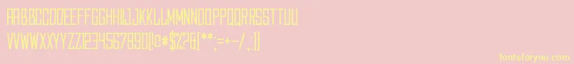 Caperput-Schriftart – Gelbe Schriften auf rosa Hintergrund
