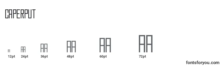 Caperput Font Sizes