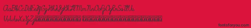 SweetCoffee-Schriftart – Schwarze Schriften auf rotem Hintergrund