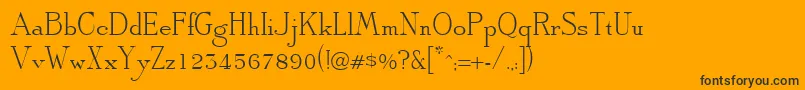 ArbiterRegularDb Font – Black Fonts on Orange Background