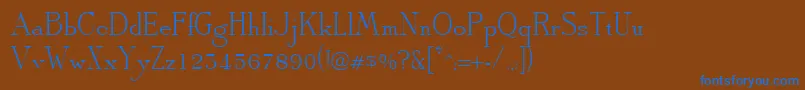 ArbiterRegularDb Font – Blue Fonts on Brown Background