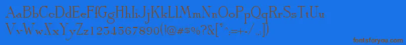 ArbiterRegularDb Font – Brown Fonts on Blue Background