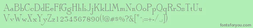 ArbiterRegularDb Font – Gray Fonts on Green Background