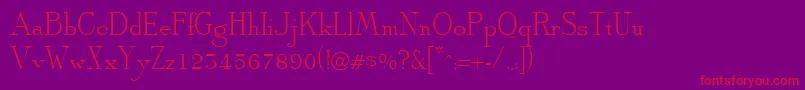 ArbiterRegularDb Font – Red Fonts on Purple Background