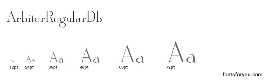 ArbiterRegularDb Font Sizes