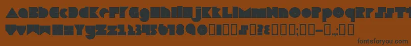 Boredom-Schriftart – Schwarze Schriften auf braunem Hintergrund