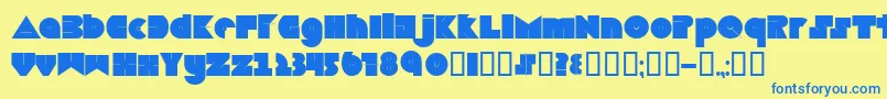 fuente Boredom – Fuentes Azules Sobre Fondo Amarillo