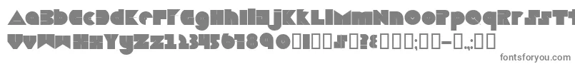Boredom-fontti – harmaat kirjasimet valkoisella taustalla