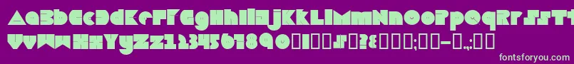 Boredom Font – Green Fonts on Purple Background