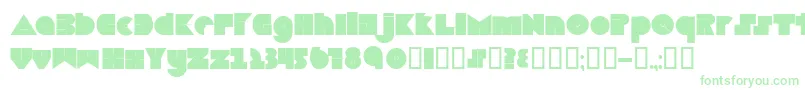 Boredom-Schriftart – Grüne Schriften auf weißem Hintergrund