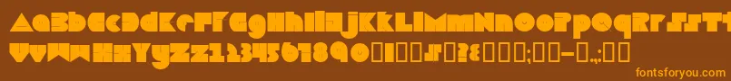 Boredom Font – Orange Fonts on Brown Background