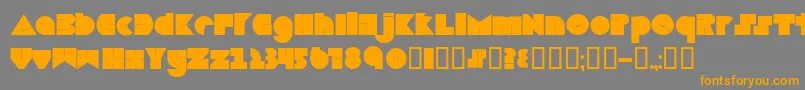 Boredom-Schriftart – Orangefarbene Schriften auf grauem Hintergrund