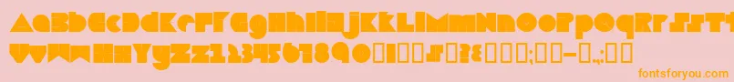 Boredom Font – Orange Fonts on Pink Background