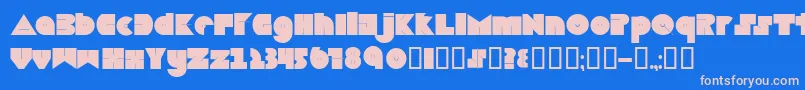 fuente Boredom – Fuentes Rosadas Sobre Fondo Azul