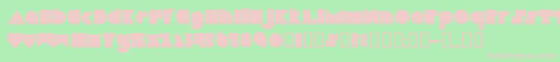 Boredom-Schriftart – Rosa Schriften auf grünem Hintergrund