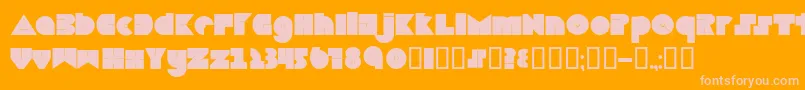 Boredom Font – Pink Fonts on Orange Background