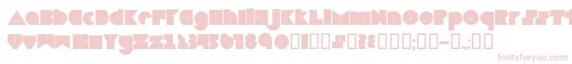 Fonte Boredom – fontes rosa em um fundo branco