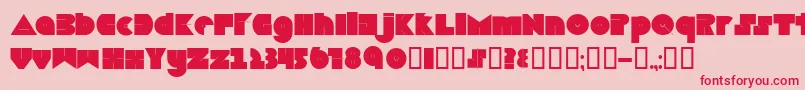 Boredom Font – Red Fonts on Pink Background