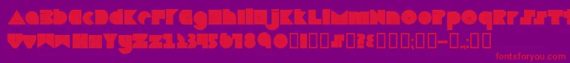 fuente Boredom – Fuentes Rojas Sobre Fondo Morado
