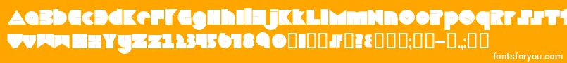 Boredom Font – White Fonts on Orange Background