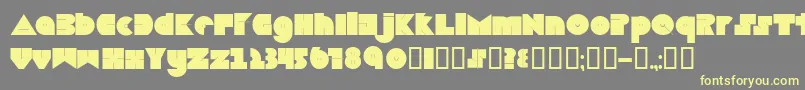 Czcionka Boredom – żółte czcionki na szarym tle