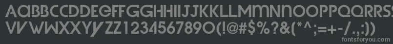WetDreamzDemi-fontti – harmaat kirjasimet mustalla taustalla