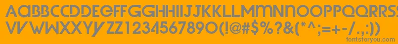 WetDreamzDemi Font – Gray Fonts on Orange Background