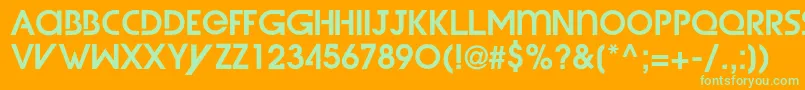 WetDreamzDemi Font – Green Fonts on Orange Background